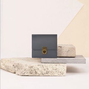 Polene La Petite Maroquinerie Wallet in Gray